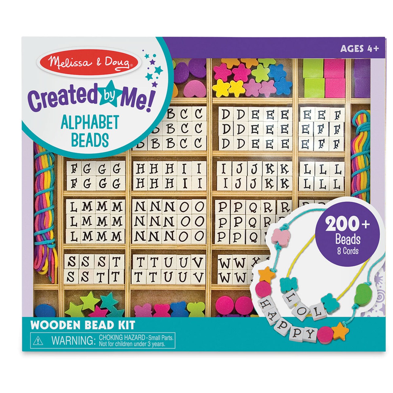 Melissa & Doug Created by Me Wooden Bead Kit - Alphabet Beads